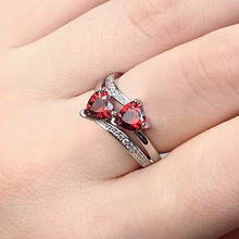 Charger l'image dans la galerie, Bague cœur femme plaqué or 18K - Pierre zirconium cubique AAA - Luminori