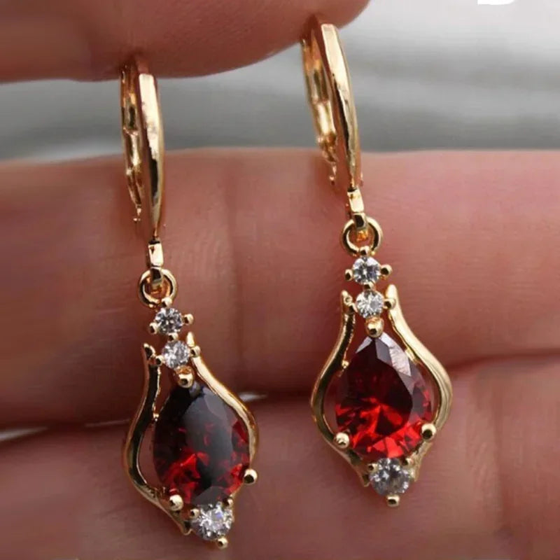 Boucles d'Oreilles "La Goutte de Sérénité" - Quartz Rose & Cristal Luminori