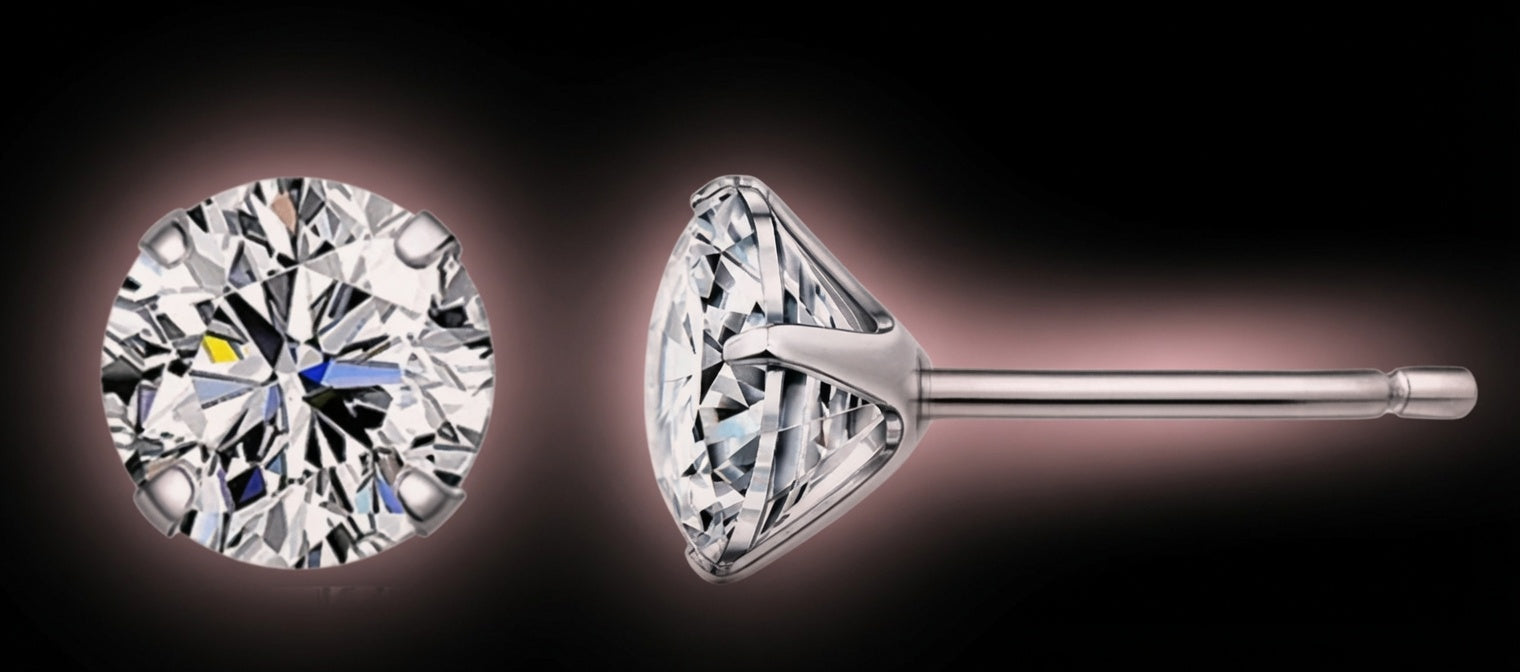 Puces « Point du Jour » — argent 925 et zirconium