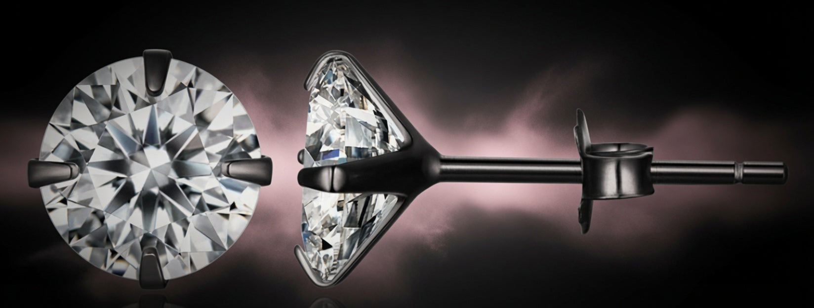 Puces « Point du Jour » — argent 925 et zirconium