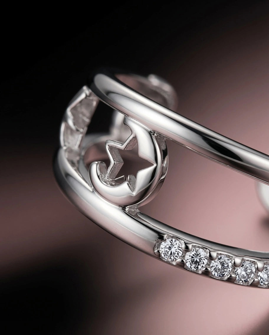 Créoles « Croisée du Soir » — argent 925 et zirconium