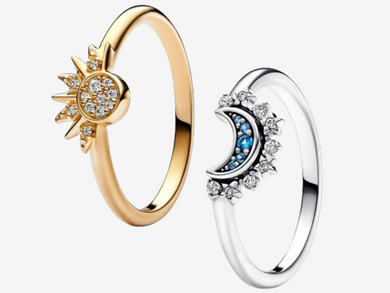 Bague soleil lune