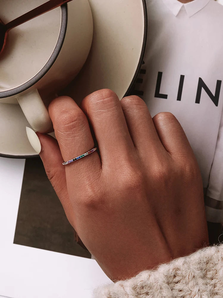 Bague « Tour de Lumière » — argent 925 et zirconium