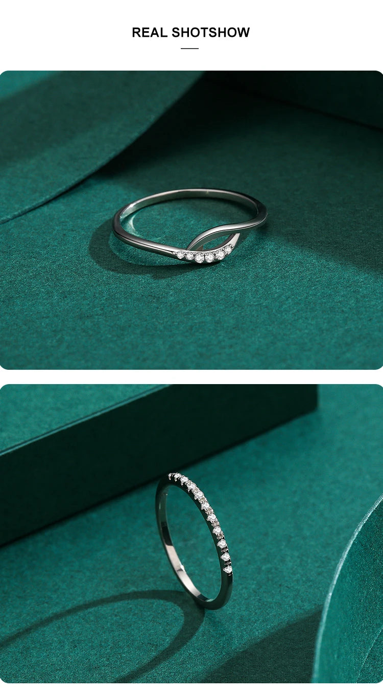 Bagues « Trois Vœux » — argent 925 et zirconium