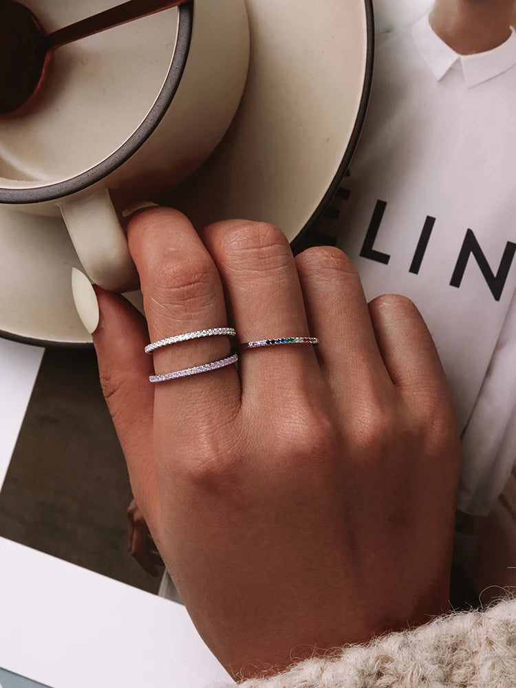 Bague « Tour de Lumière » — argent 925 et zirconium