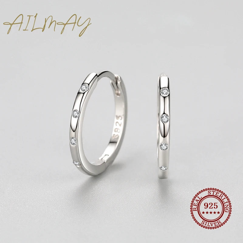 Puces « Première Lueur » — argent 925 et zirconium