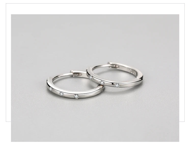 Puces « Première Lueur » — argent 925 et zirconium