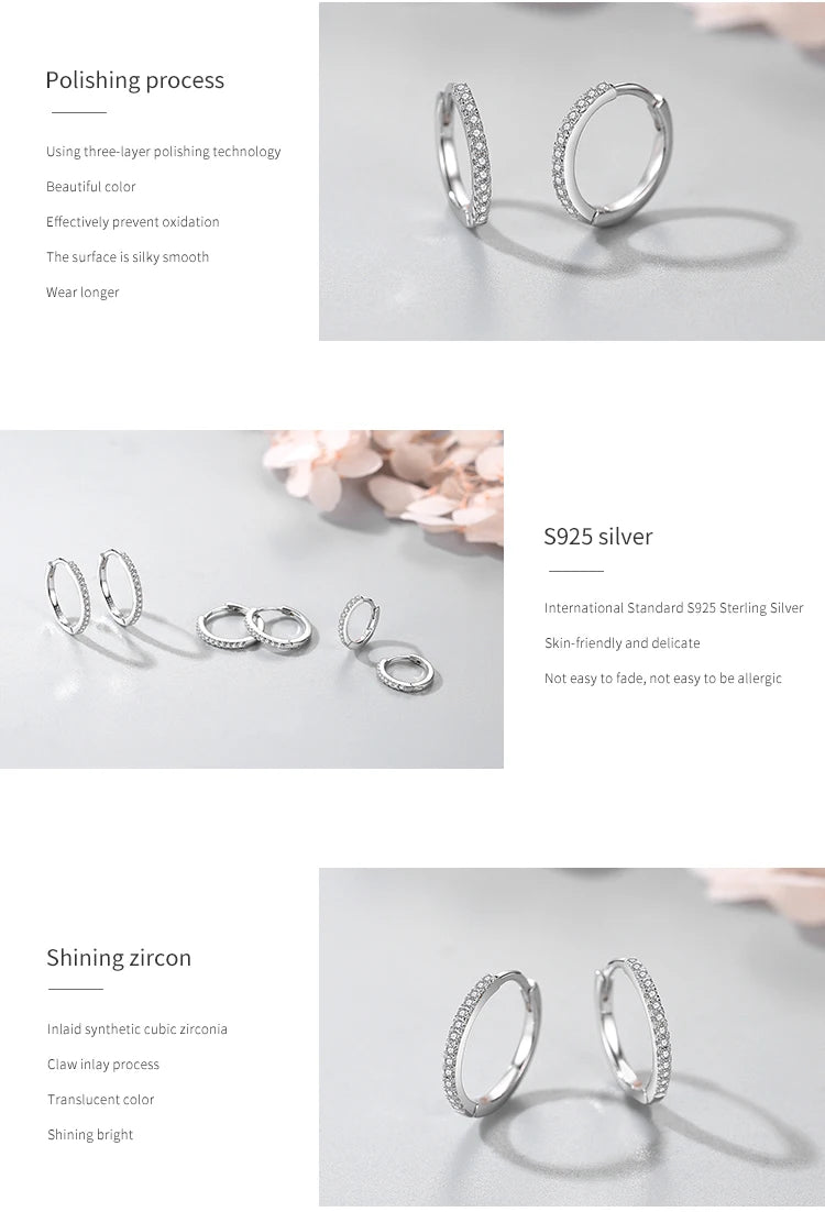Créoles « Halo du Matin » — argent 925 et zirconium