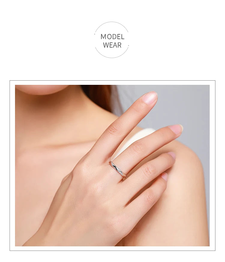 Bague « Ligne Claire » — argent 925 et zirconium