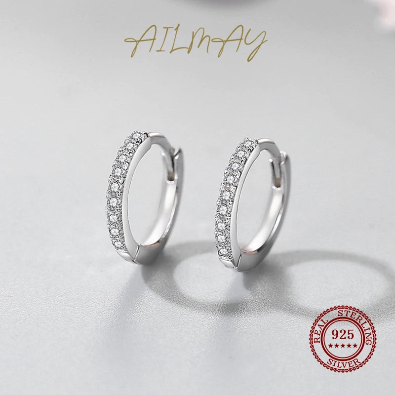 Créoles « Halo du Matin » — argent 925 et zirconium