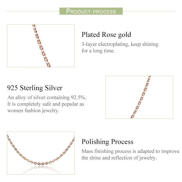Collier « Lueur Rosée » — plaqué or rose sur argent 925