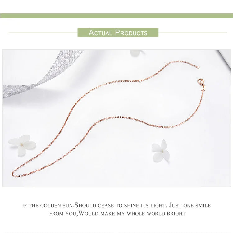 Collier « Lueur Rosée » — plaqué or rose sur argent 925