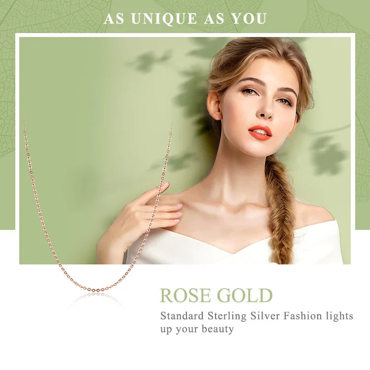 Collier « Lueur Rosée » — plaqué or rose sur argent 925