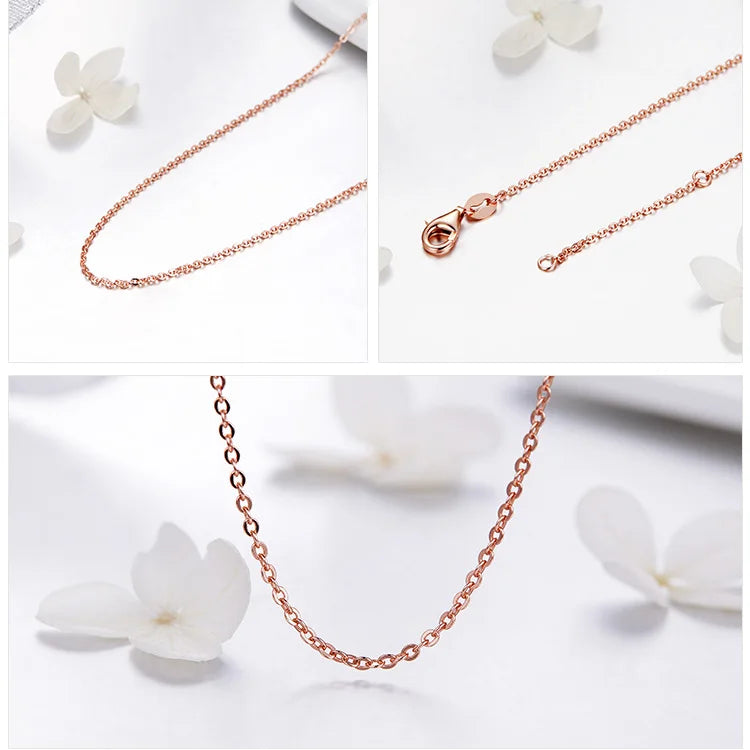 Collier « Lueur Rosée » — plaqué or rose sur argent 925