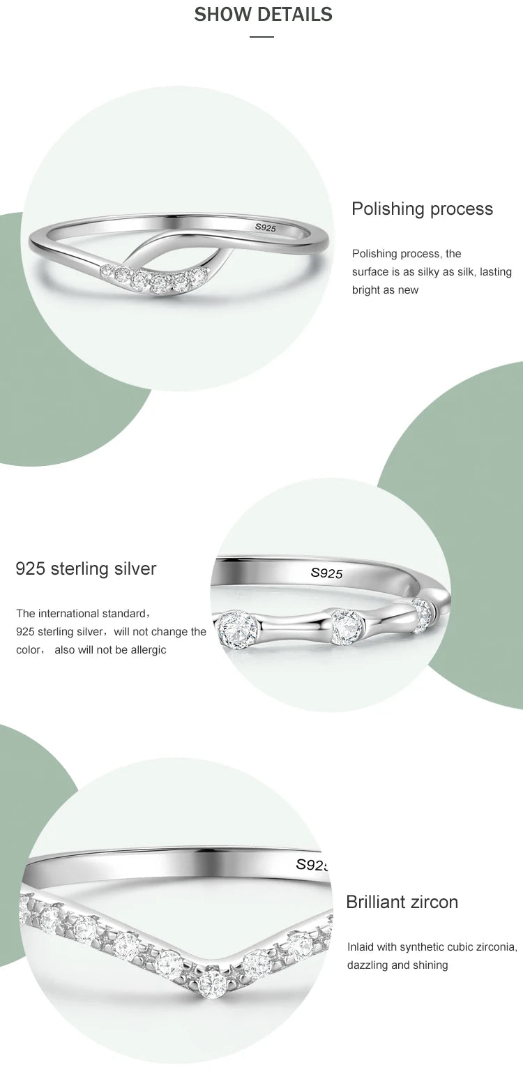 Bagues « Trois Vœux » — argent 925 et zirconium