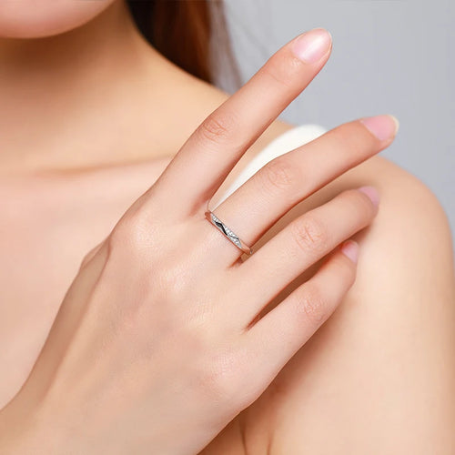 Bague « Ligne Claire » — argent 925 et zirconium