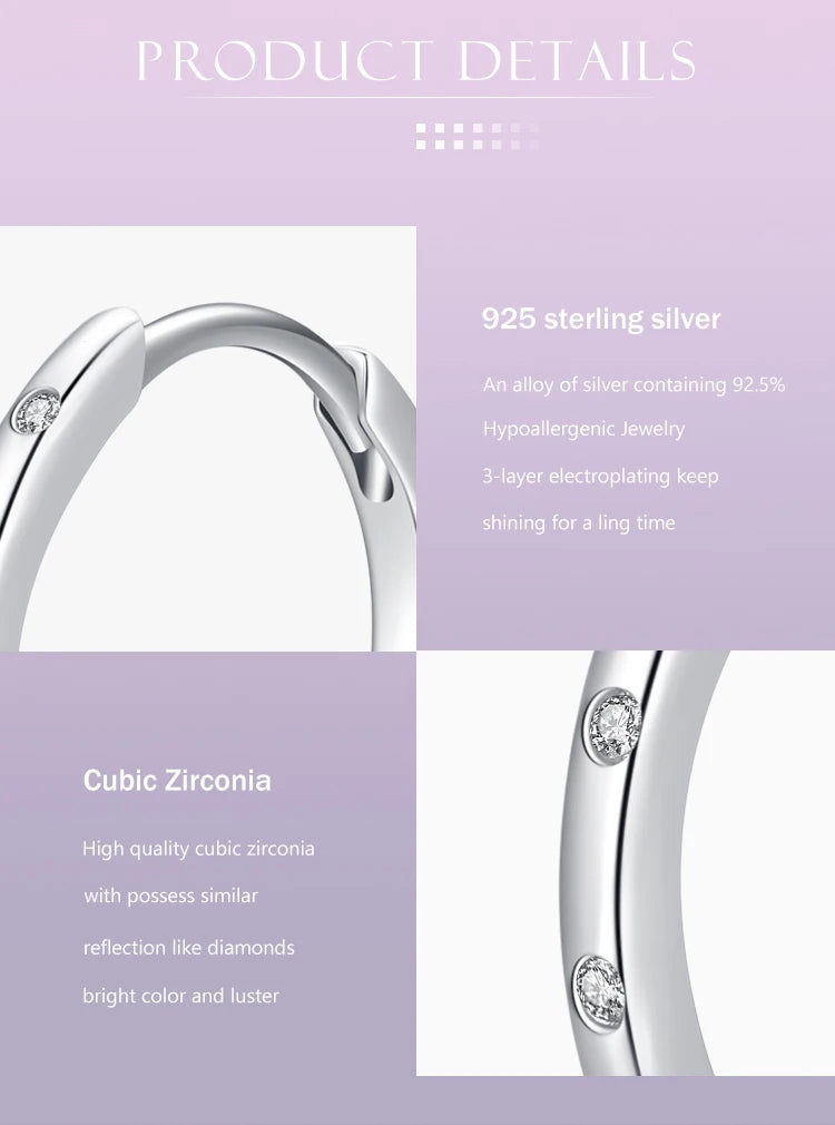 Puces « Première Lueur » — argent 925 et zirconium