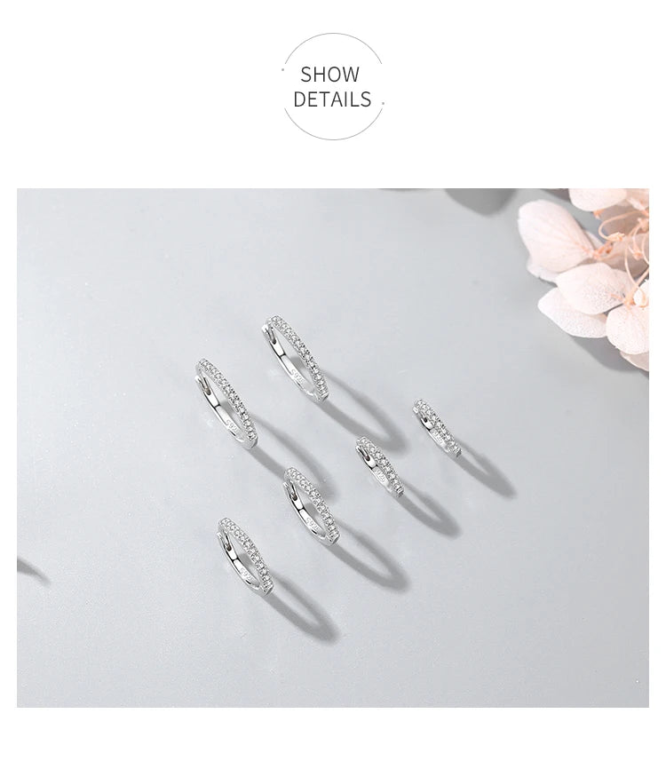 Créoles « Halo du Matin » — argent 925 et zirconium