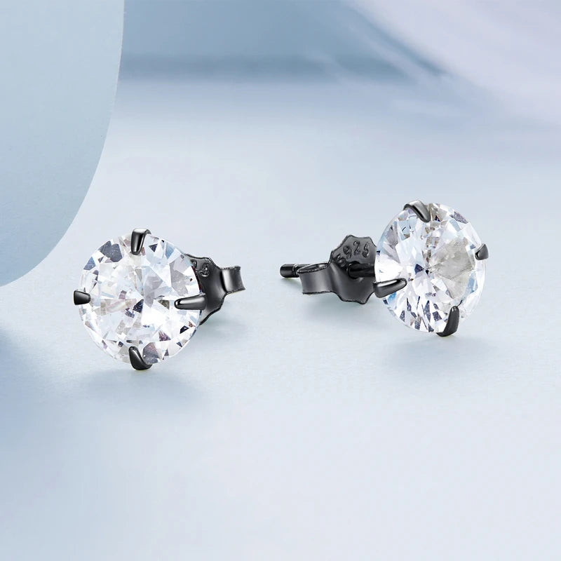 Puces « Point du Jour » — argent 925 et zirconium