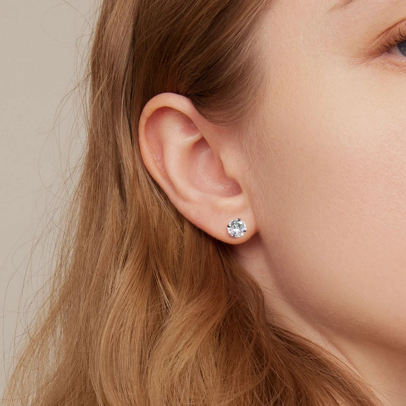 Puces « Point du Jour » — argent 925 et zirconium