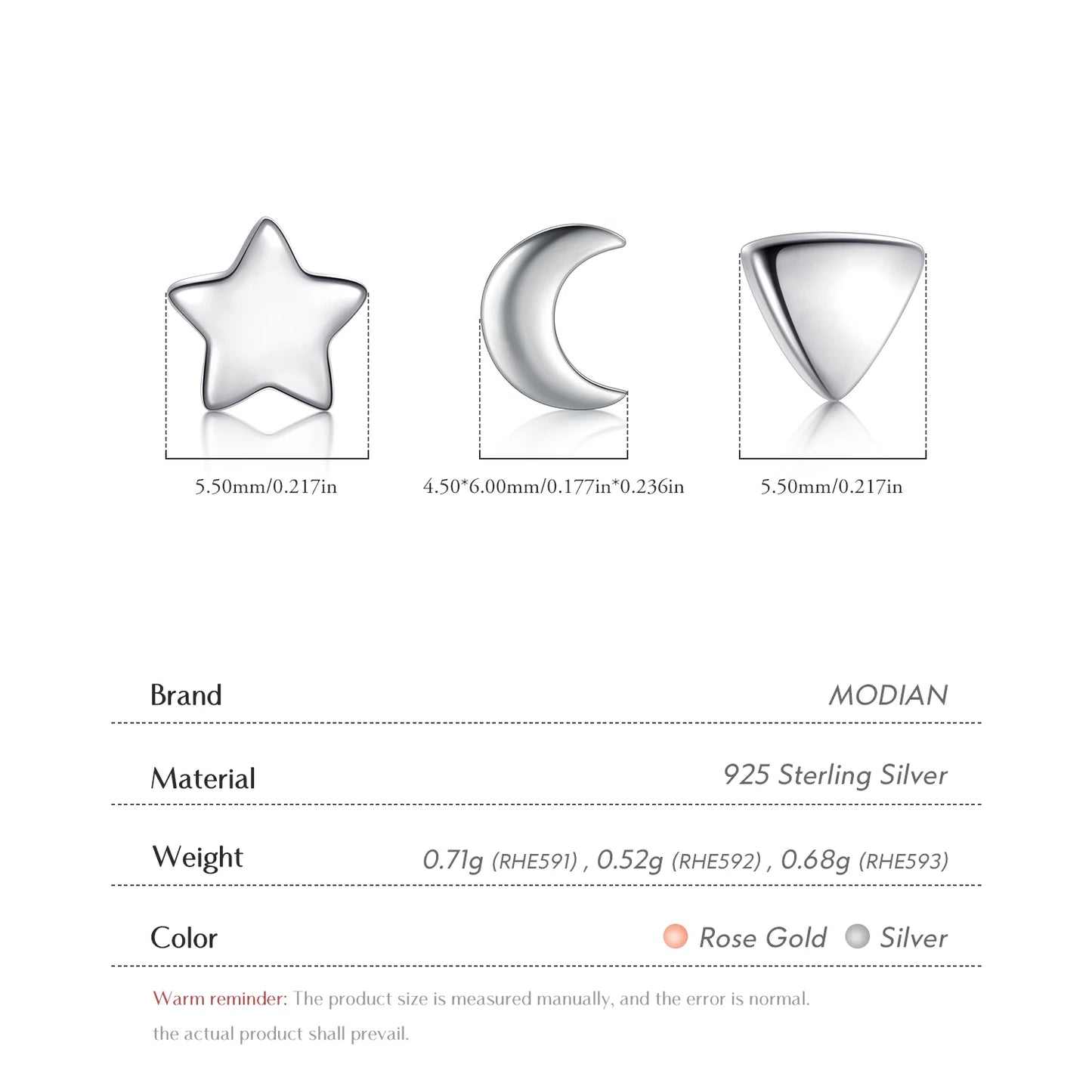 Puces « Premier Ciel » — argent 925