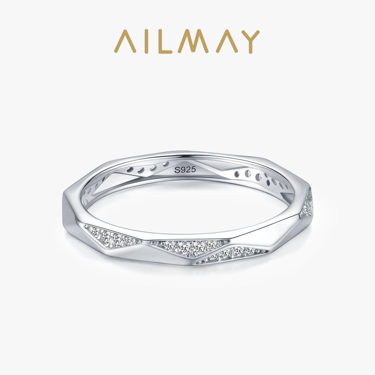 Bague « Ligne Claire » — argent 925 et zirconium