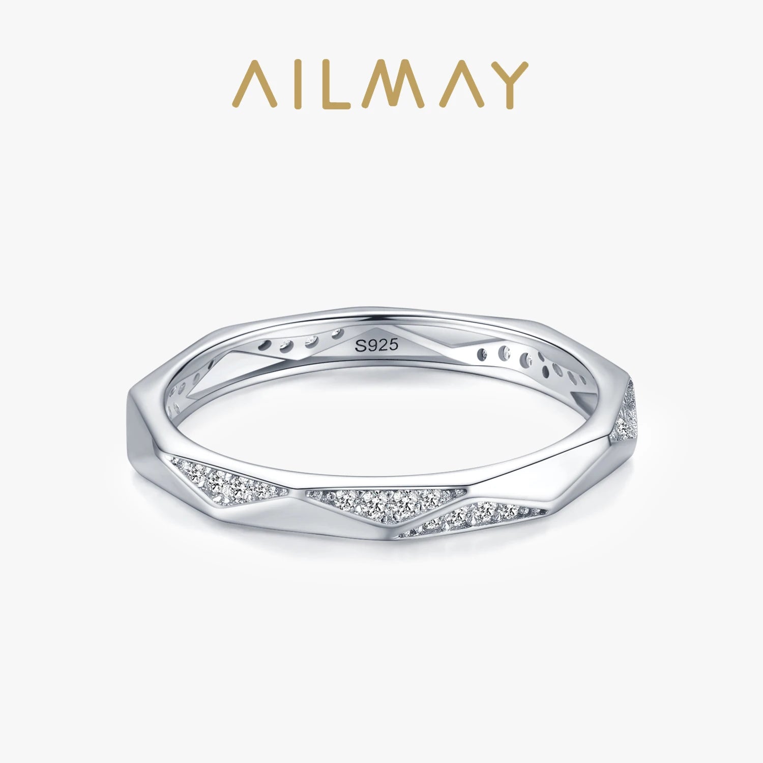 Bague « Ligne Claire » — argent 925 et zirconium