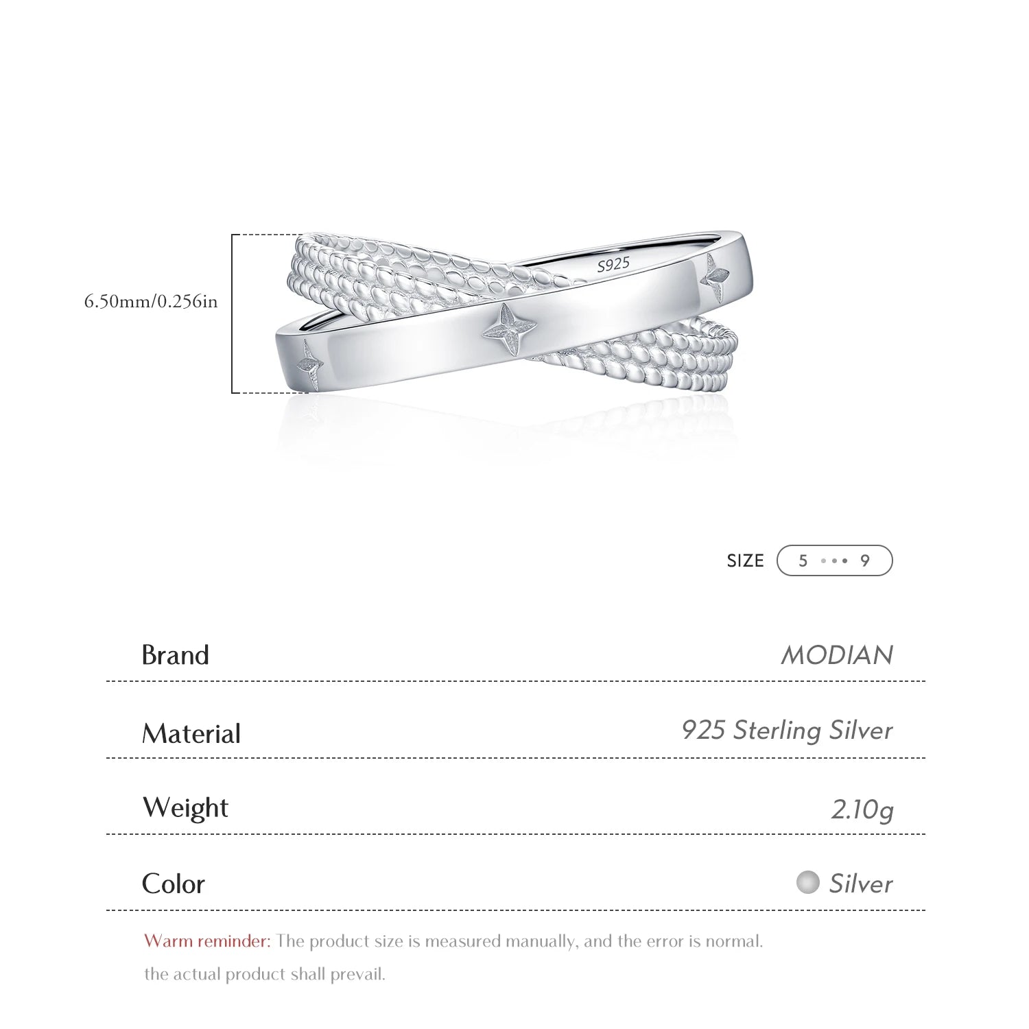 Bague « Constellation » — argent 925 et zirconium