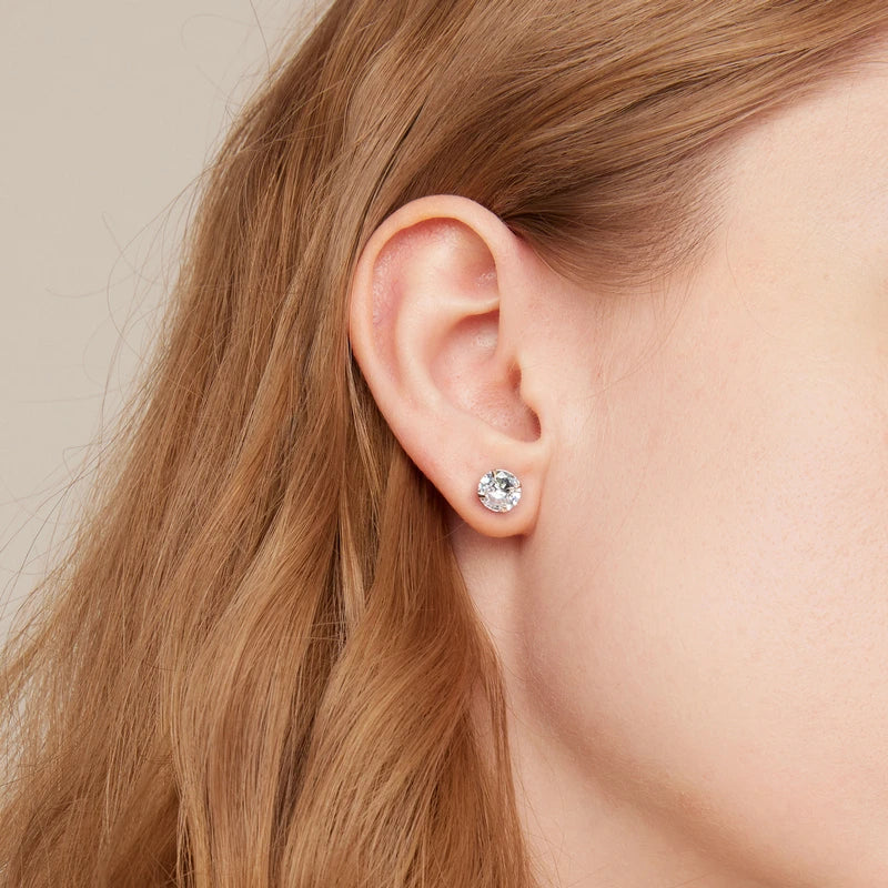 Puces « Point du Jour » — argent 925 et zirconium