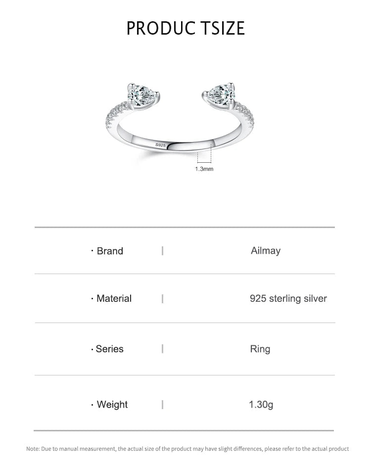 Bague « Goutte de Rosée » — argent 925 et zirconium