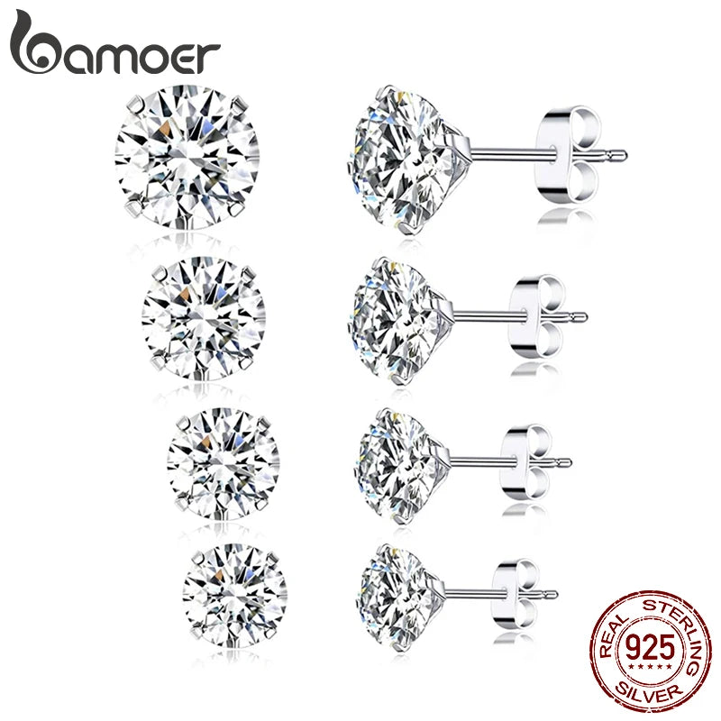 Puces « Point du Jour » — argent 925 et zirconium