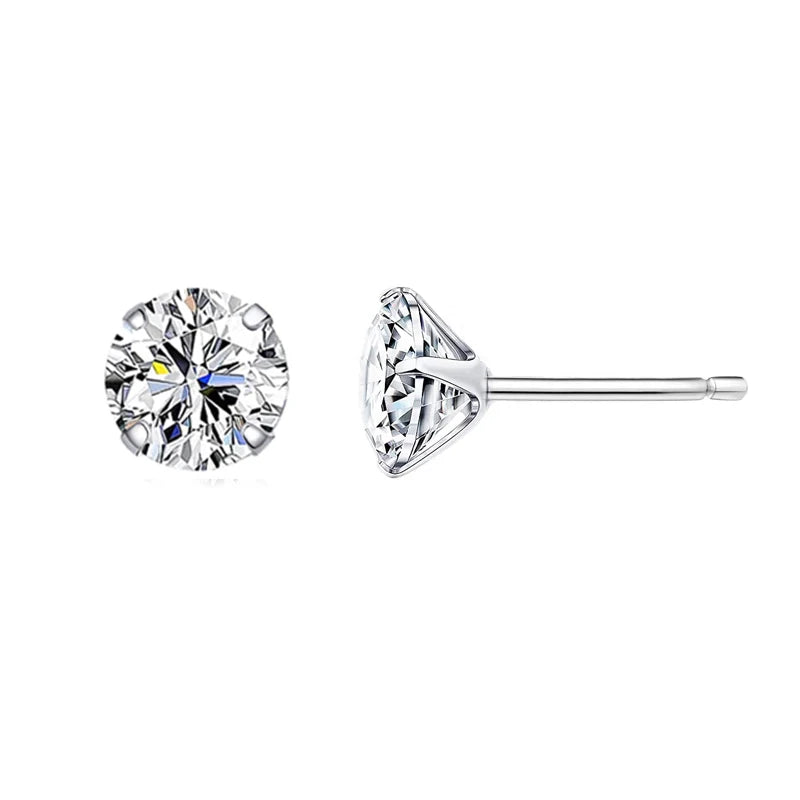 Puces « Point du Jour » — argent 925 et zirconium