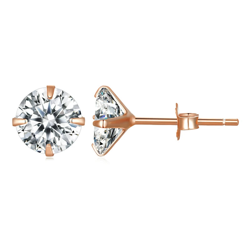 Puces « Point du Jour » — argent 925 et zirconium
