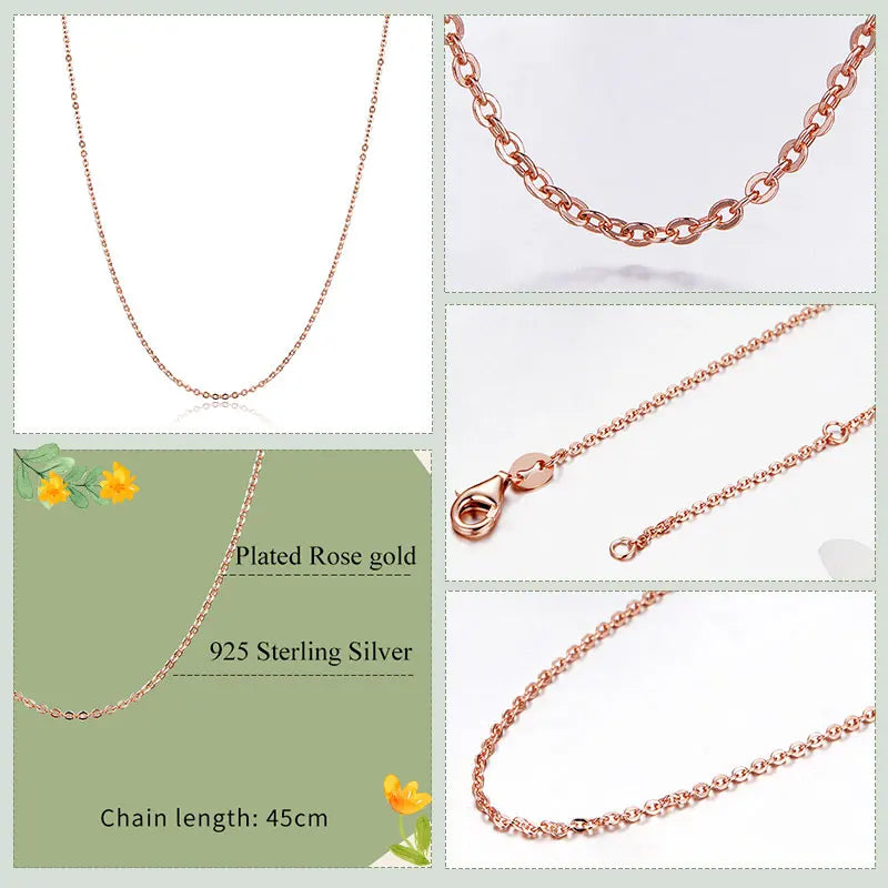 Collier « Lueur Rosée » — plaqué or rose sur argent 925