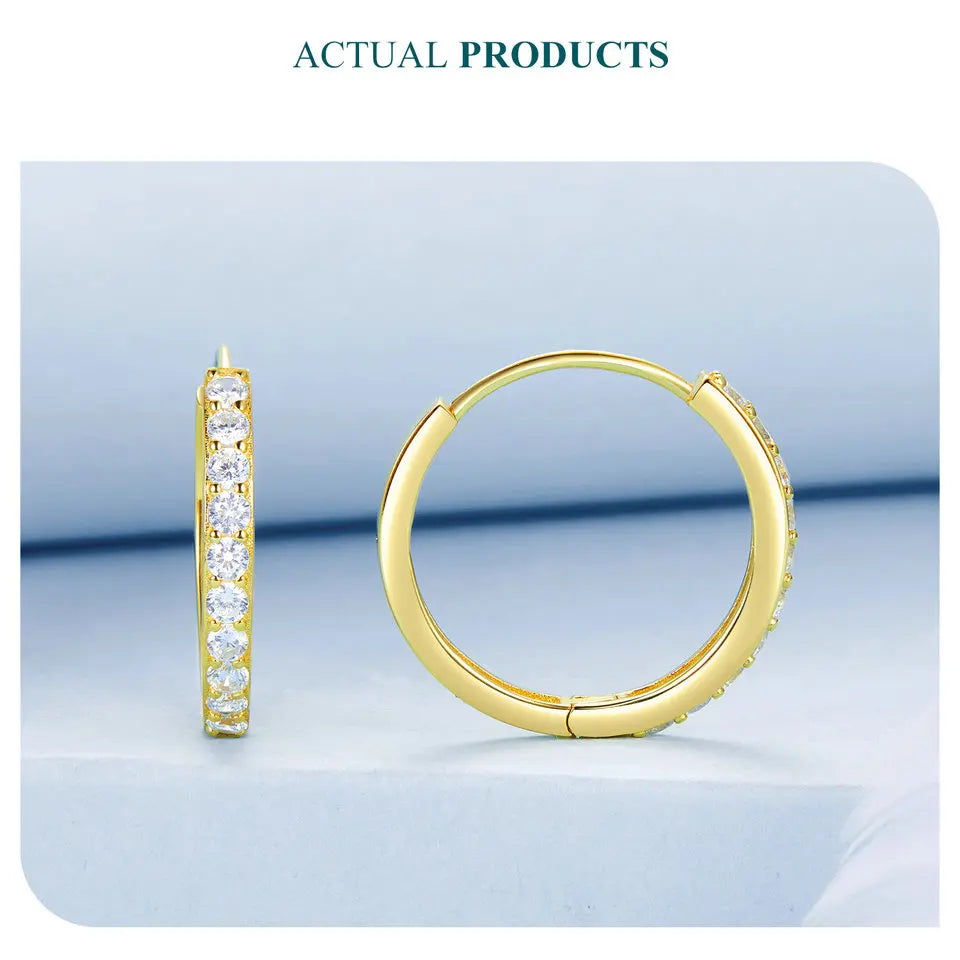 Créoles « Anneau de Lumière » — argent 925 et zirconium