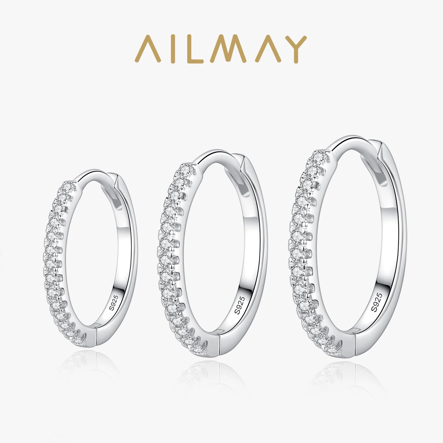 Créoles « Halo du Matin » — argent 925 et zirconium