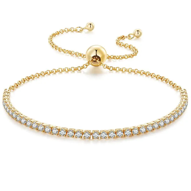 Bracelet « Rivière de Lumière » — plaqué or sur argent 925