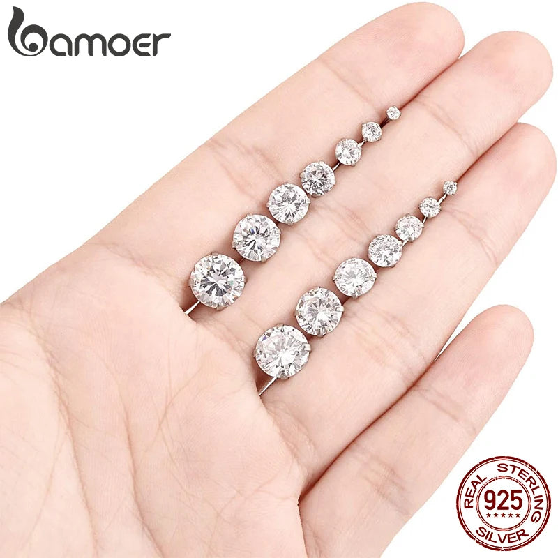 Puces « Point du Jour » — argent 925 et zirconium