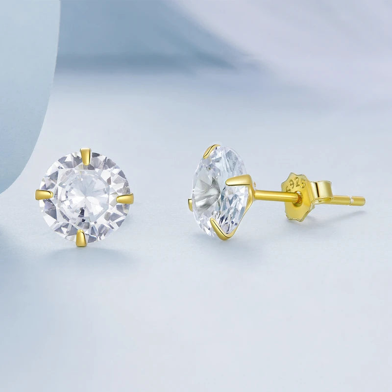 Puces « Point du Jour » — argent 925 et zirconium