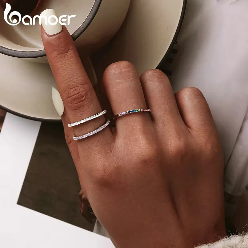 Bague « Tour de Lumière » — argent 925 et zirconium