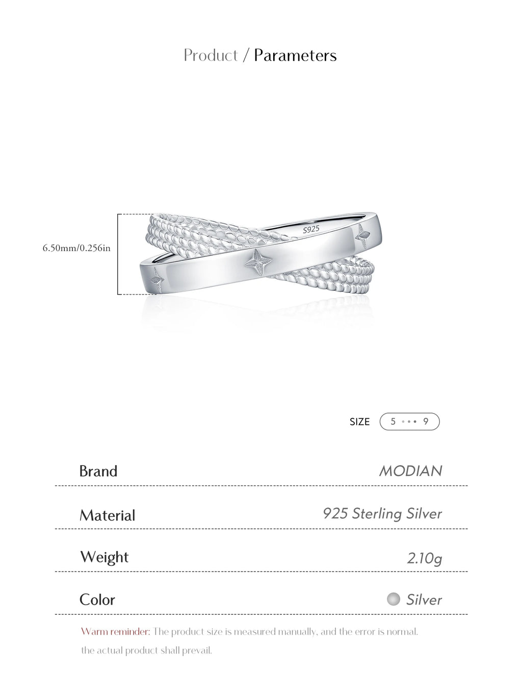 Bague « Constellation » — argent 925 et zirconium