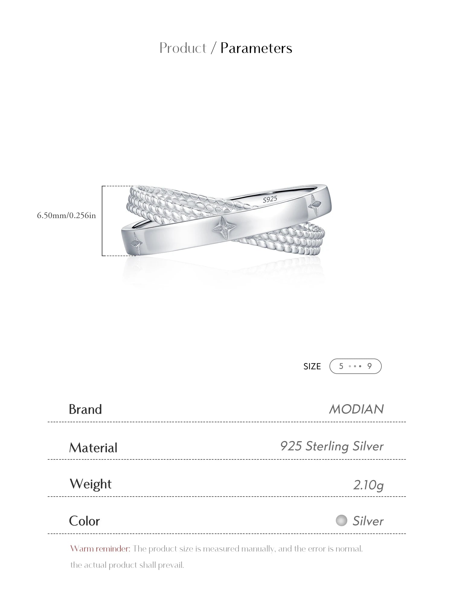 Bague « Constellation » — argent 925 et zirconium