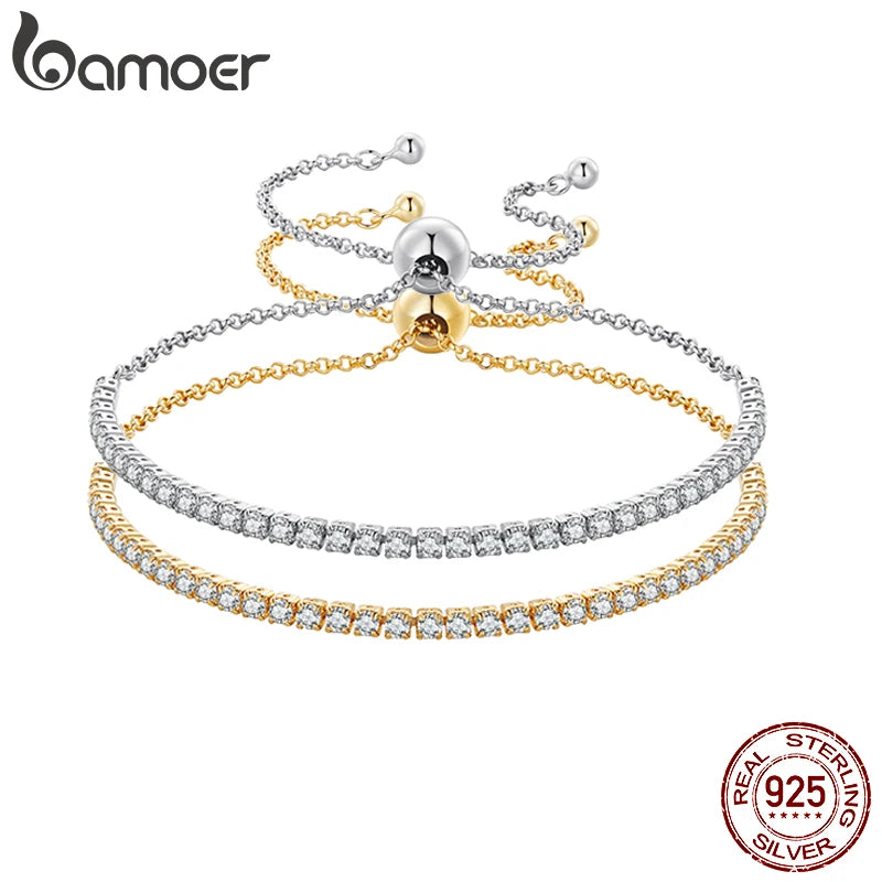 Bracelet « Rivière de Lumière » — plaqué or sur argent 925