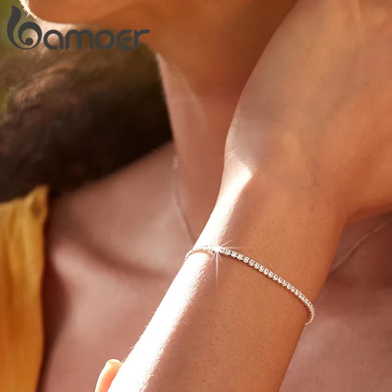 Bracelet « Rivière de Lumière » — plaqué or sur argent 925