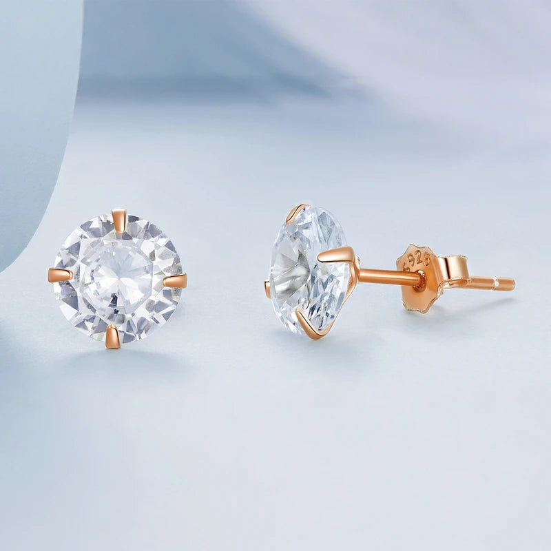 Puces « Point du Jour » — argent 925 et zirconium