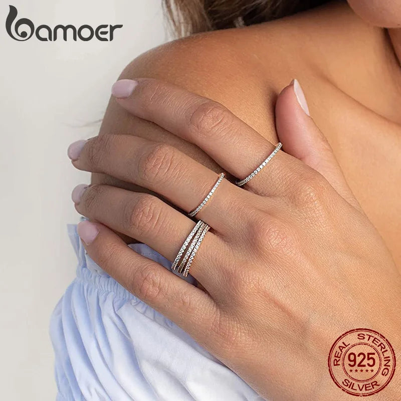 Bague « Tour de Lumière » — argent 925 et zirconium
