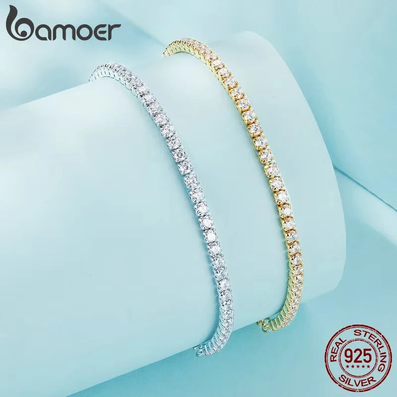 Bracelet « Rivière de Lumière » — plaqué or sur argent 925
