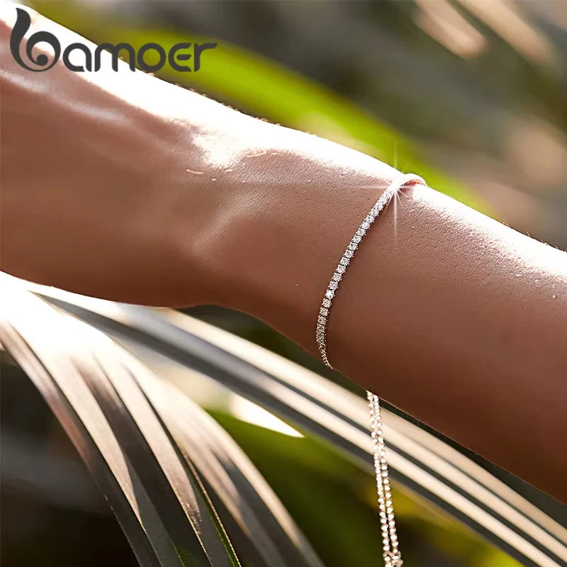 Bracelet « Rivière de Lumière » — plaqué or sur argent 925