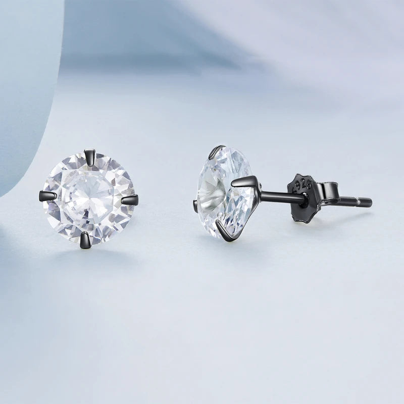 Puces « Point du Jour » — argent 925 et zirconium