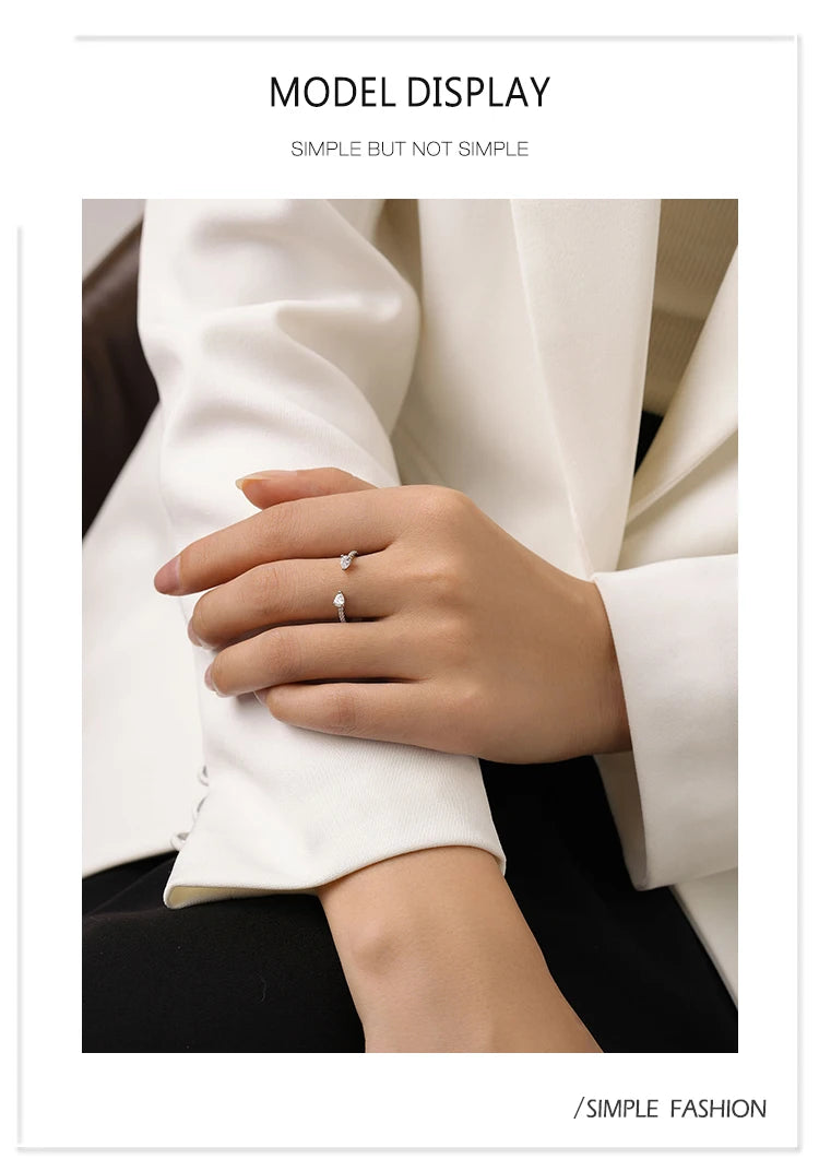 Bague « Goutte de Rosée » — argent 925 et zirconium